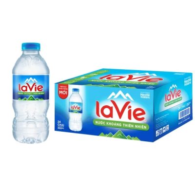 THÙNG NƯỚC KHOÁNG THIÊN NHIÊN LAVIE 350ML - 24 CHAI