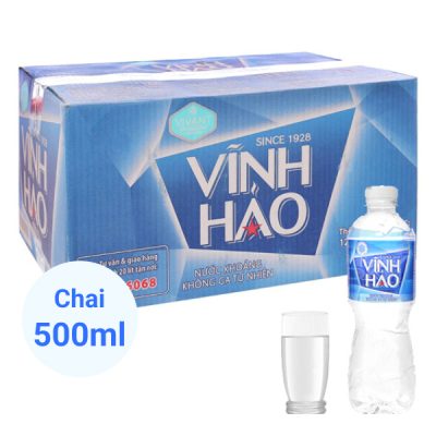 Thùng 24 chai nước khoáng Vĩnh Hảo 500ml