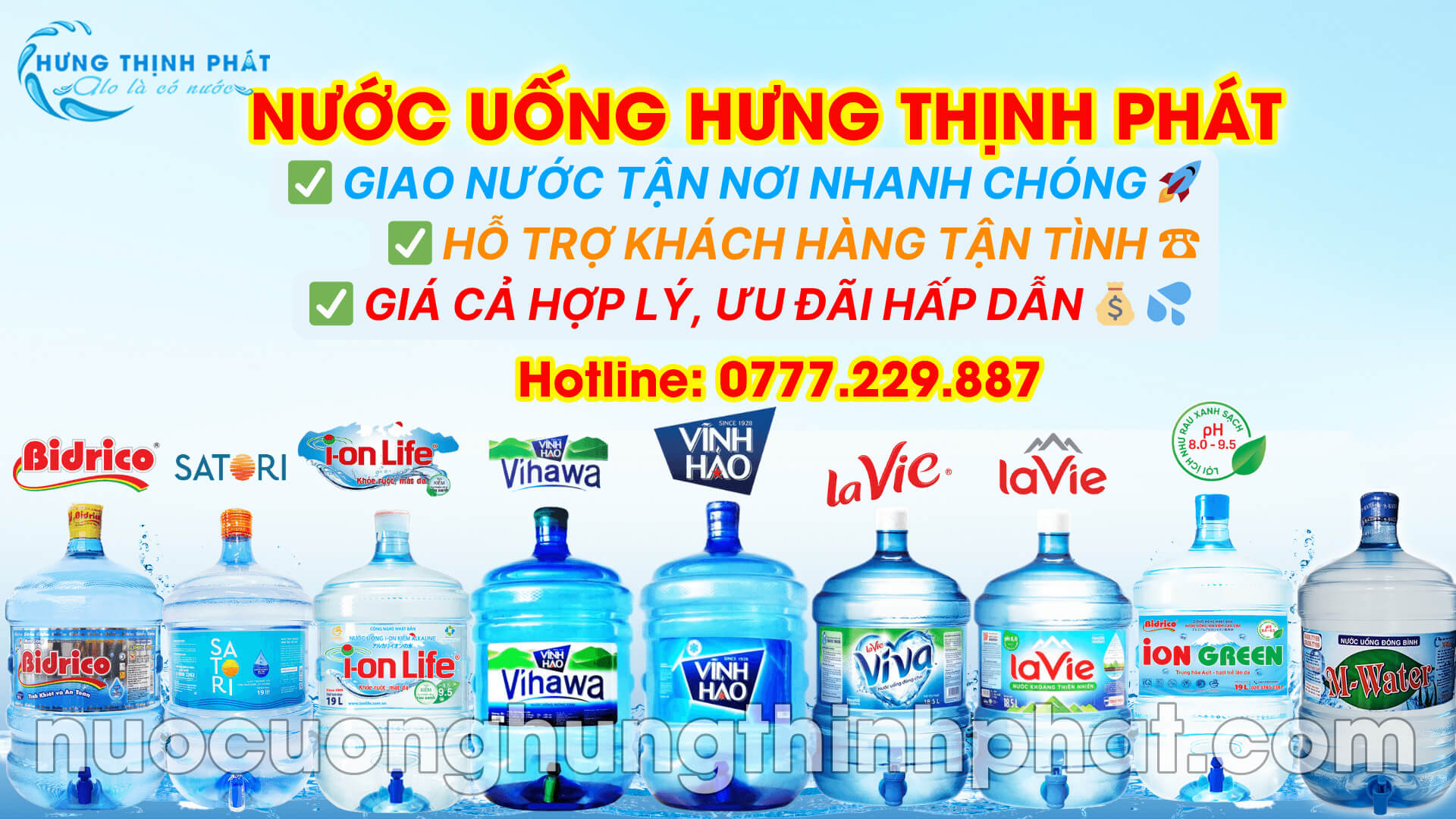Hưng Thịnh Phát Water - Đại lý giao nước uống đường Lê Trọng Tấn (Quận Tân Phú) gần đây nhất