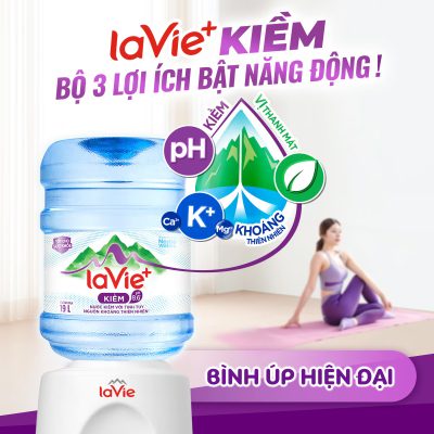 Nước LaVie Kiềm 19L (BÌNH ÚP)